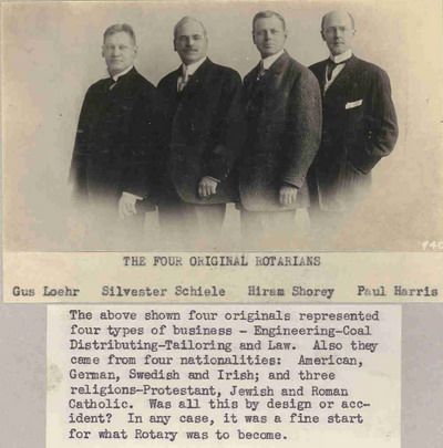 The four original rotarians The four original rotarians